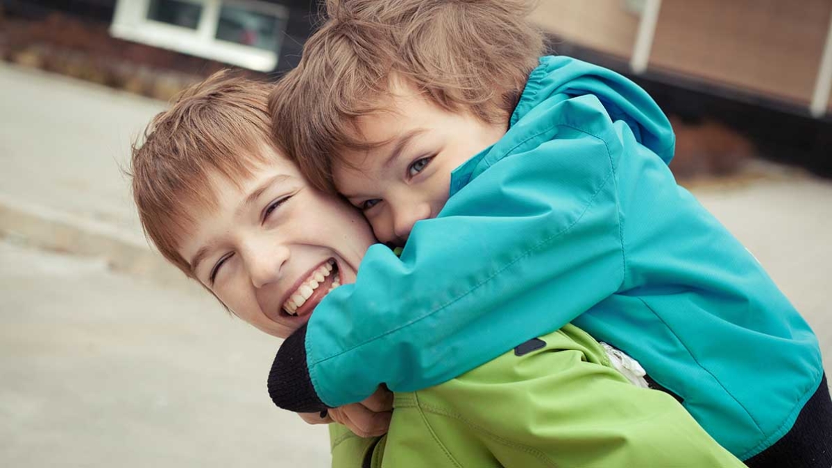 Two boys playing